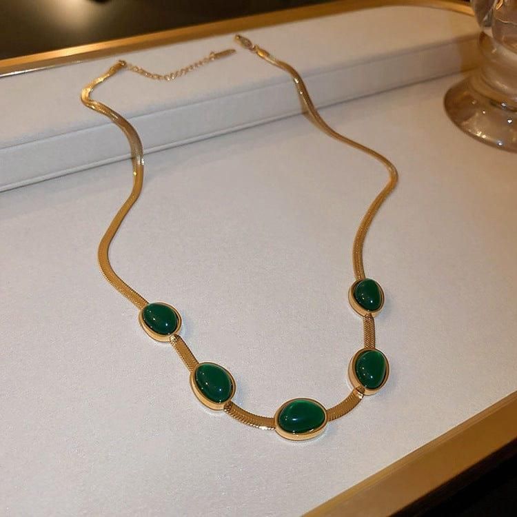 Aura Gold Finish Necklace for Women | JEWELHIRA