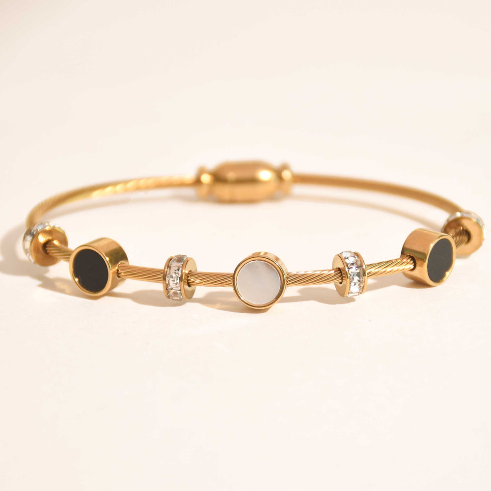 Radiant Orbit Gold Finish Bracelet for Women | JEWELHIRA