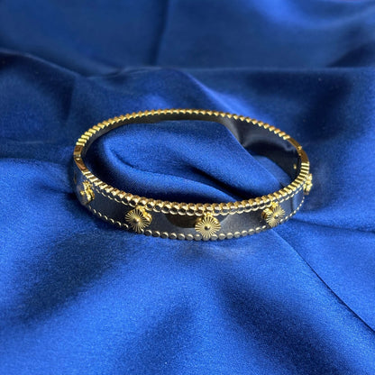 Floral Gold Finish Bracelet for Women | JEWELHIRA
