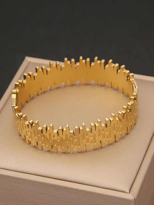 Shine Luxe Gold Finish Bracelet for Women | JEWELHIRA