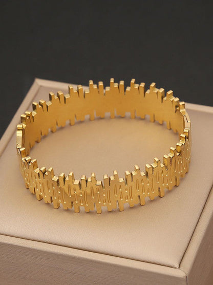 Shine Luxe Gold Finish Bracelet for Women | JEWELHIRA