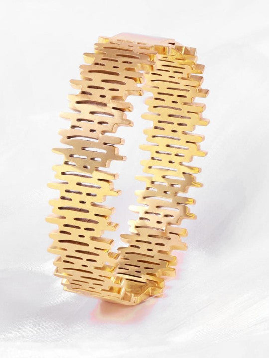 Shine Luxe Gold Finish Bracelet for Women | JEWELHIRA