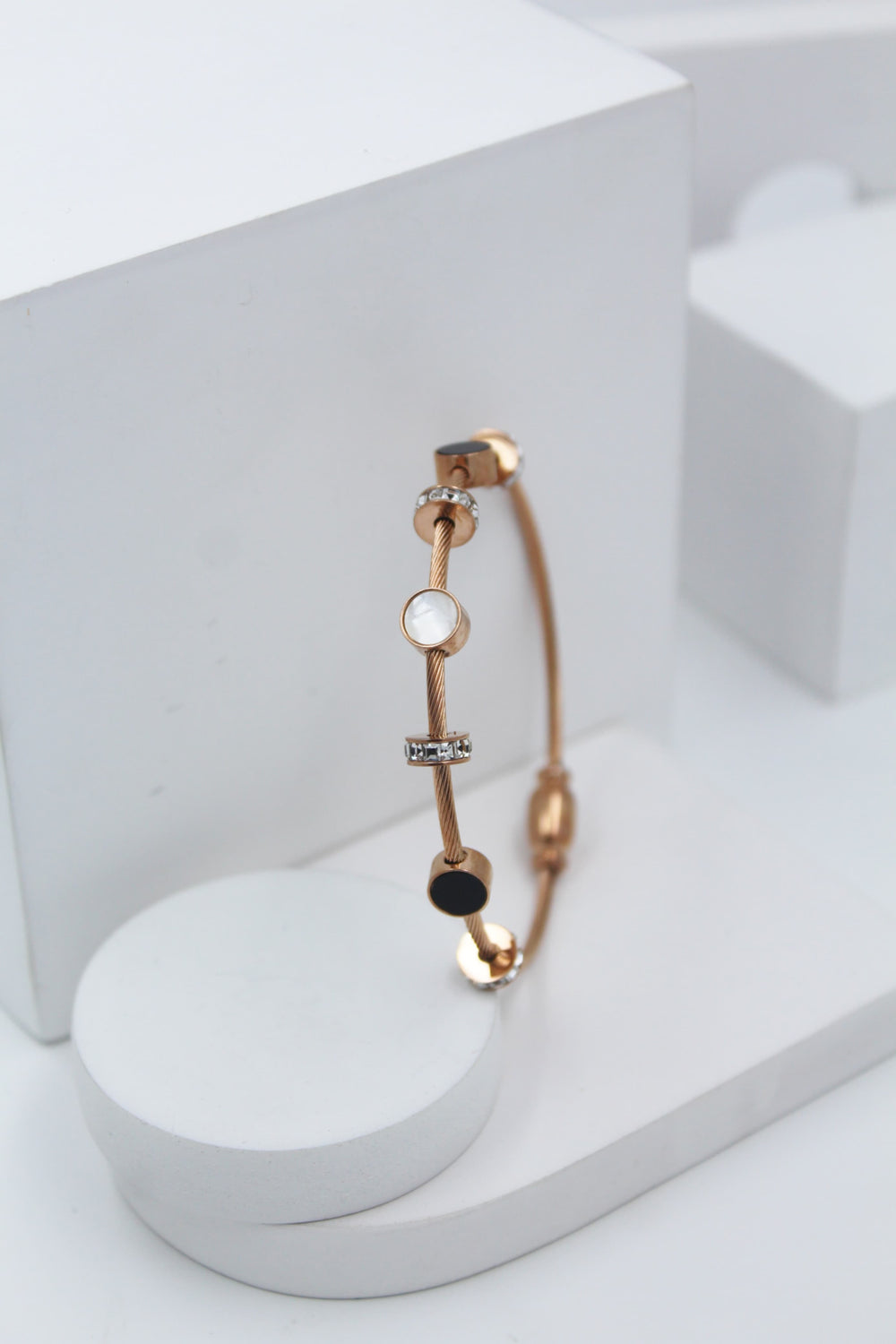 Radiant Orbit Gold Finish Bracelet for Women | JEWELHIRA