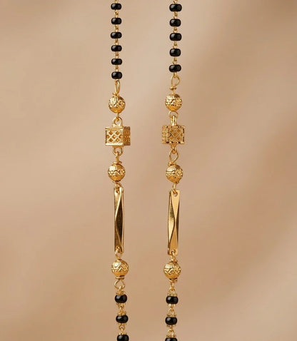 Two Tone Heart Design Gold Plated Mangalsutra for Women | JEWELHIRA