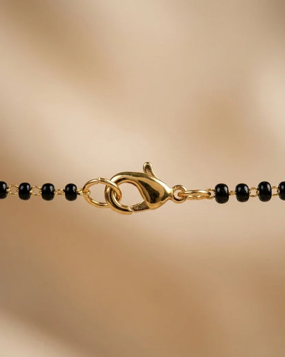 Double Layer Gold Plated Bead Mangalsutra for Women | JEWELHIRA