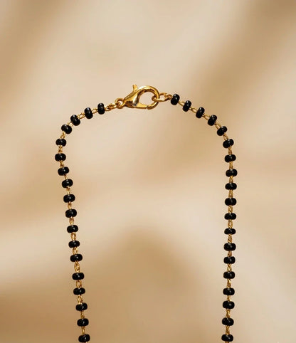 Double Layer Gold Plated Bead Mangalsutra for Women | JEWELHIRA
