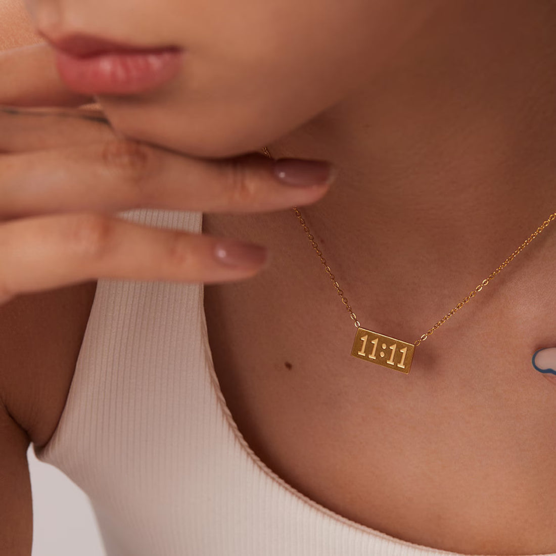 Anti-Tarnish 11:11 Symbol Necklace for Girls | JEWELHIRA