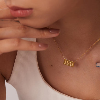 Anti-Tarnish 11:11 Symbol Necklace for Girls | JEWELHIRA